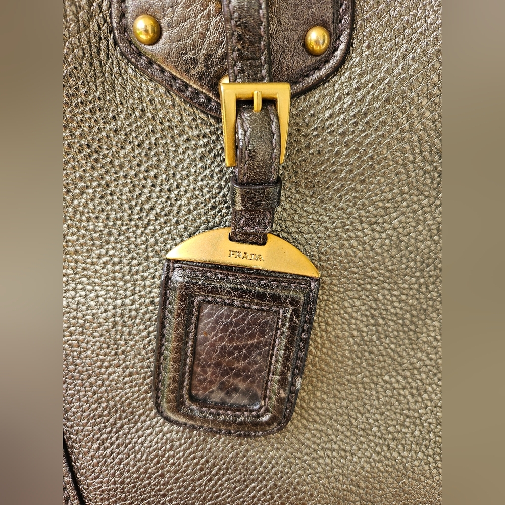 EUC Prada Metallic Gold leather Tote - Picture 9 of 17